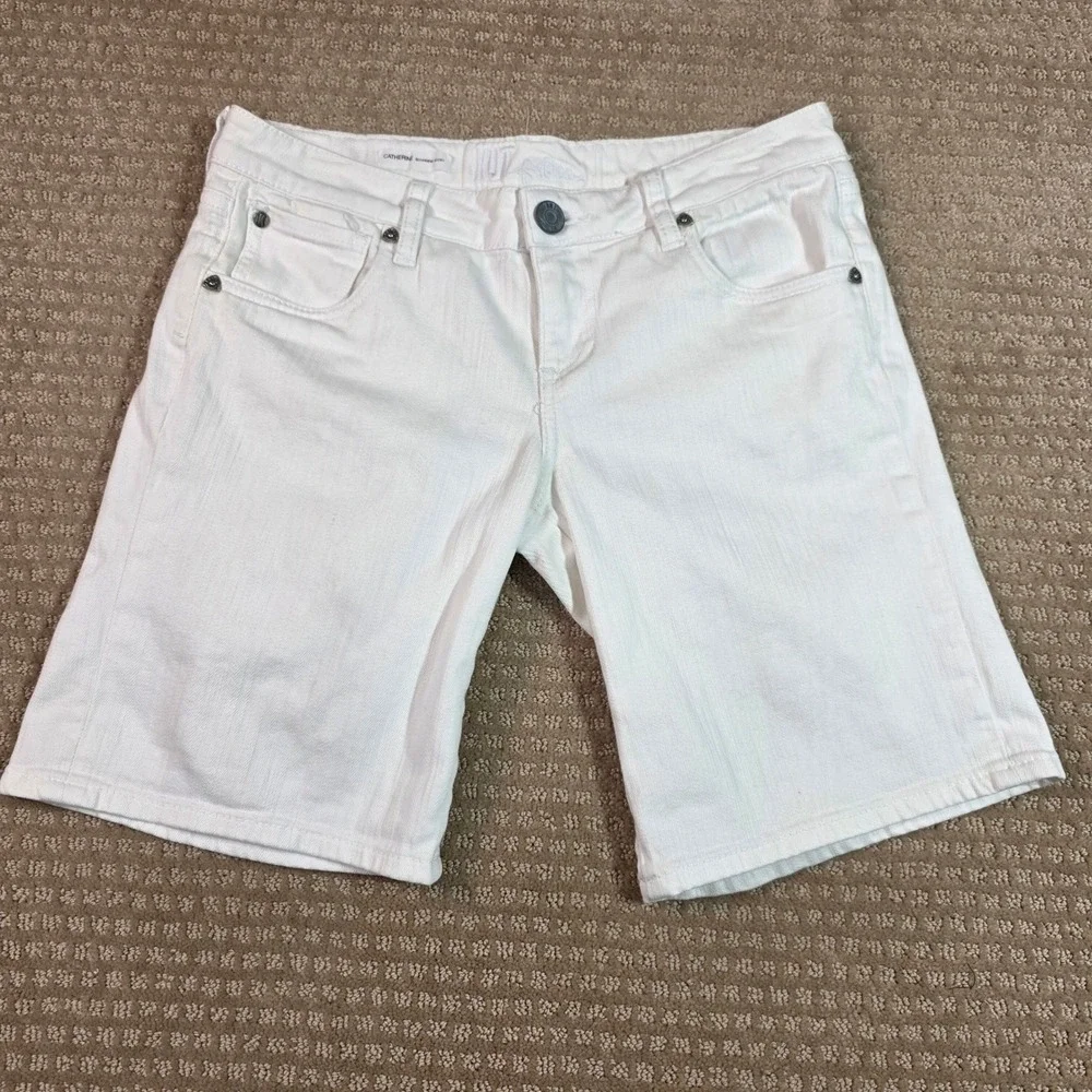 KUT from the‎ Kloth Catherine Boyfriend Short Size 4 White Denim KS734MB1N